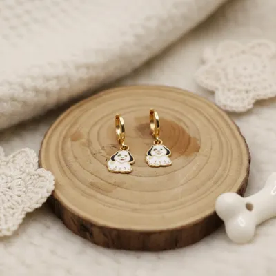 Brinco Argola Pingente Cachorrinho