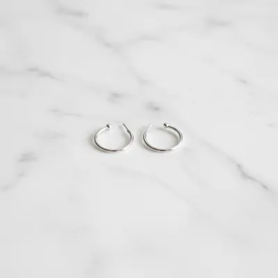 Brinco Argola Rodio Branco