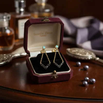 Brincos Dourados com Pedras