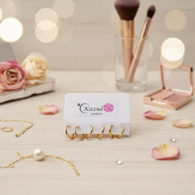 BRINCO TRIO ARGOLINHAS FIO CHEIO