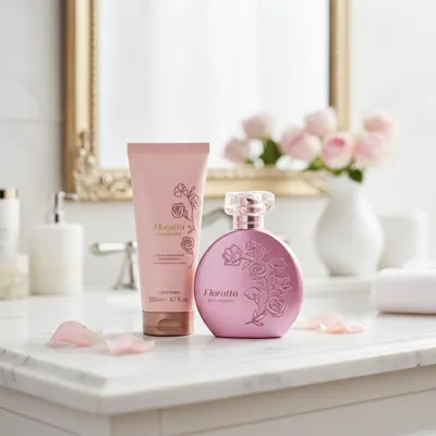 Floratta Rose Bouquet: Desodorante Colônia 75ml + Loção Corporal 200ml 