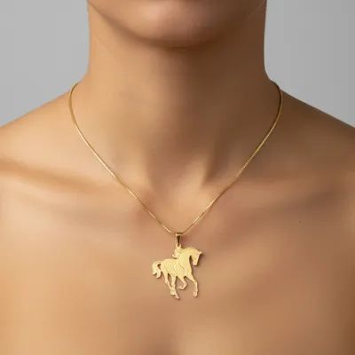Colar com Pingente Cavalo