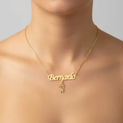 Colar com Nome e 1 Pingente