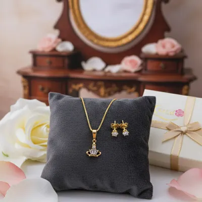 CONJUNTO COROA ZIRCONIA BAGUETE