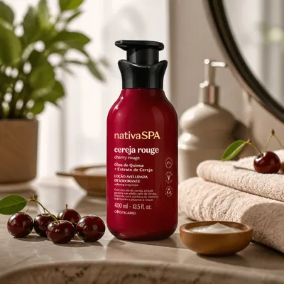 Loção Aveludada Desodorante Corporal Nativa Spa Cereja Rouge 400Ml