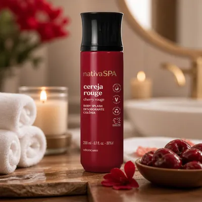 Body Splash Desodorante Colônia Nativa Spa Cereja Rouge 200Ml