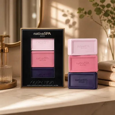 Kit Sabonetes em Barra Nativa Spa Collection (3 itens)