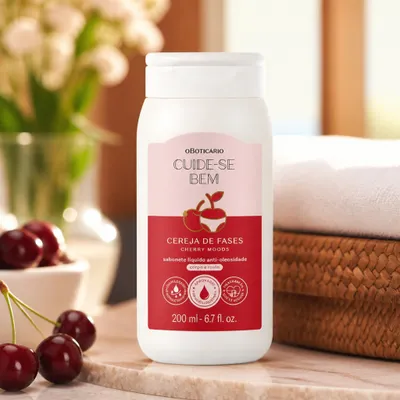 Sabonete Líquido Anti-Oleosidade Corpo E Rosto Cuide-se Bem Cereja De Fases 200ml