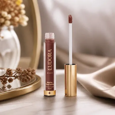 Batom Líquido Matte Supreme Eudora Marrom Nude Supremo 4Ml