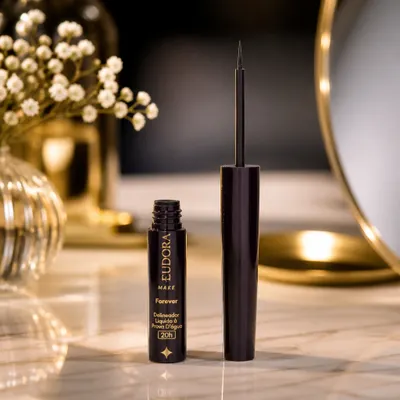 Delineador Líquido Preto À Prova D'Água Forever Eudora Make 3Ml