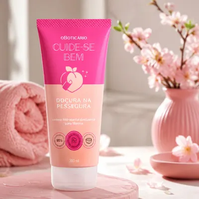 Creme Hidratante Deslizante Para Lâmina Cuide-Se Bem Doçura Na Pessegura 200Ml