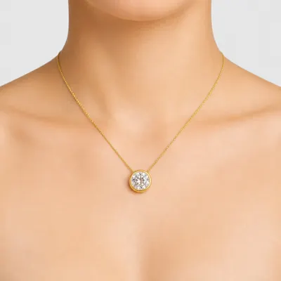 COLAR PONTO ZIRCONIA PEQUENO