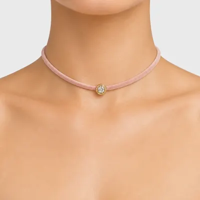 CHOKER COURO BVLGARY ZIRCONIA OURO