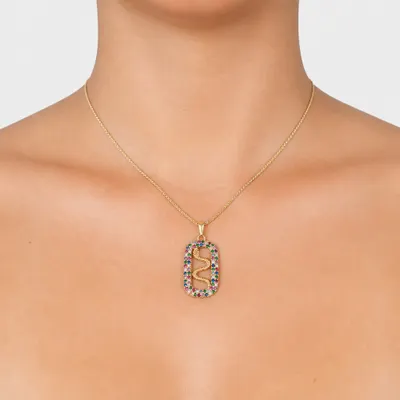 COLAR PENDENTE FOLHEADO DOURADO