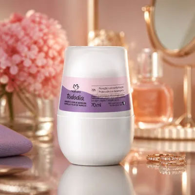 Desodorante Antitranspirante Roll-on Tododia Ameixa e Flor de Baunilha
