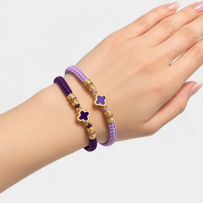 Pulseira de Cordão com Pingentes