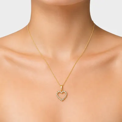 COLAR CORAÇÃO VAZADO STRASS  