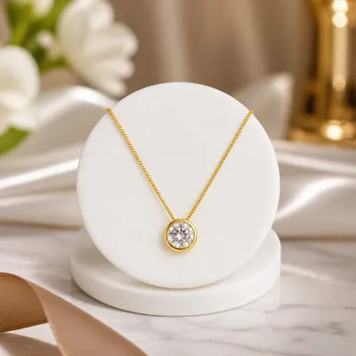COLAR PONTO ZIRCONIA PEQUENO