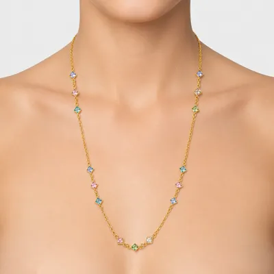 COLAR LONGO COLOR QUADRADINHOS
