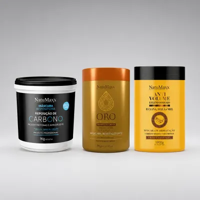 Kit Cronograma 1 Kg - Hidratação, Nutrição, Reconstrução, Fortificação