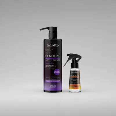 Kit Black 2.0 Active Blond Intense 500ml - Natumaxx