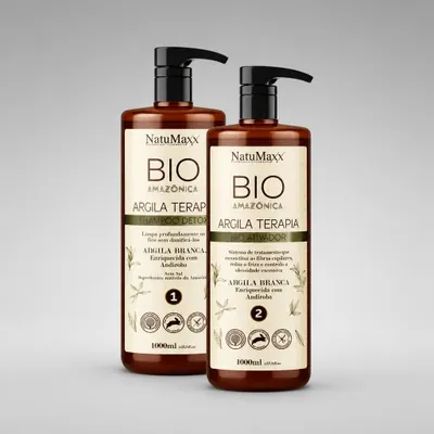 Kit Bio Amazônica 1L - Shampoo Detox + Gloss Ativador