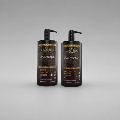 Kit Bio Amazônica PróSallon 1L - Shampoo Detox + Gloss Ativador
