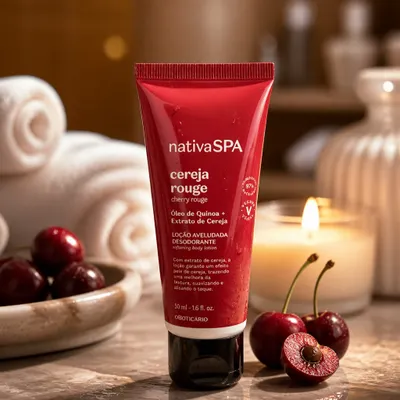 Loção Aveludada Desodorante Nativa Spa Cereja Rouge 50MI