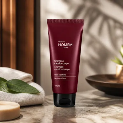 Shampoo Cabelo e Corpo Natura Homem Sagaz 100 ml