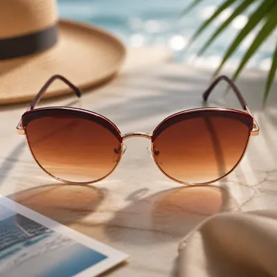 Óculos de Sol Rosé Estilo Moderno