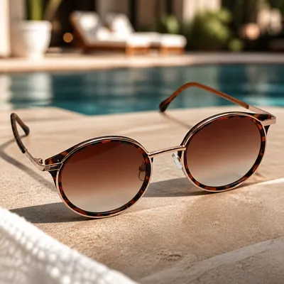 Óculos Redondo Tartarugado