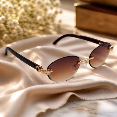 Óculos de Sol Luxo Dourado