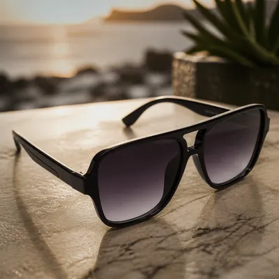Óculos de Sol Preto Gloss