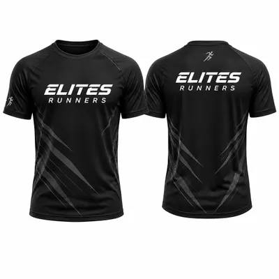 Camiseta Esportiva Elite Runners malha dryfit onça 