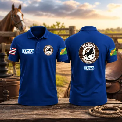 Camisa gola polo malha Piquet de poliéster 