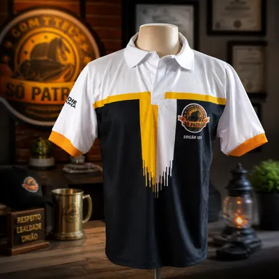 Camisa Polo Estampa Geométrica