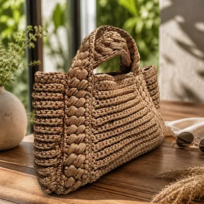 Bolsa Trança Feita à Mão