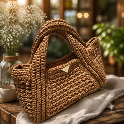 Bolsa de croche elegante