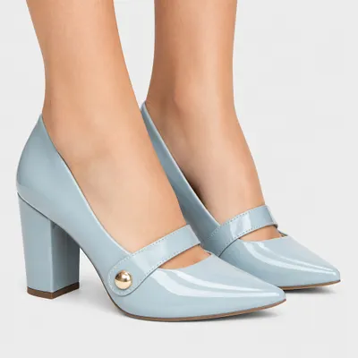 Scarpin  Verniz Azul