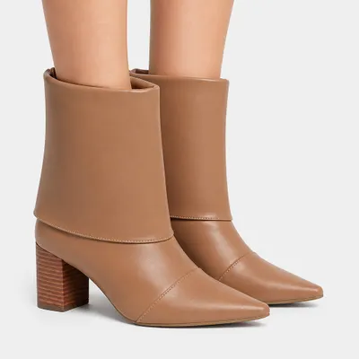 Bota Cano Médio Marrom Caramelo