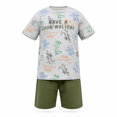 Conjunto Masculino Pipa Verão (Dino/verde)