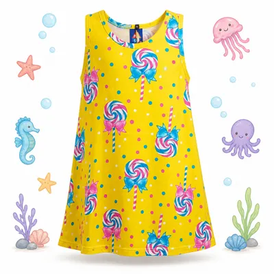 Vestido Pipa Verão (Doce/Amarelo).