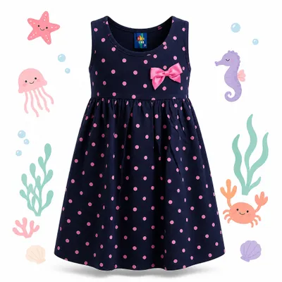 Vestido Pipa Verão (Azul/Bolinhas).