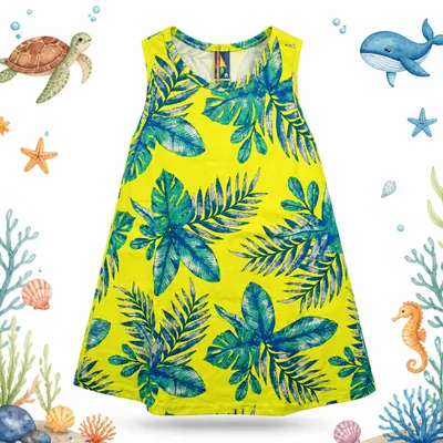 Vestido Pipa Verão (Tropical/Verde)
