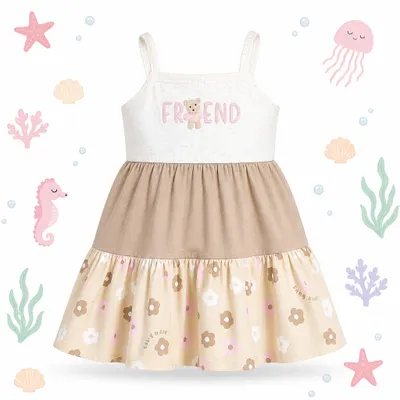 Vestido Kukiê Clássico (Floral/Ursinho).