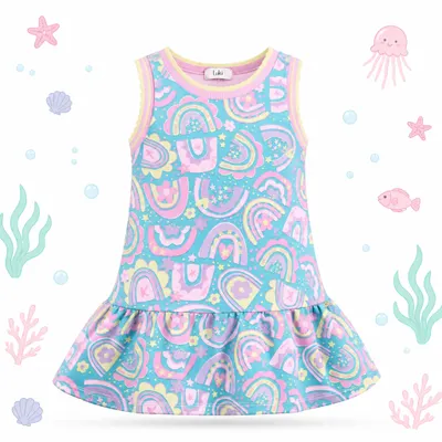 Vestido Kukiê Clássico (Azul Médio).