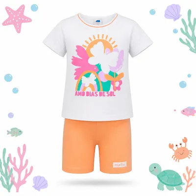 Conjunto Infantil Feminino Marlan (Brilho Do Sol)