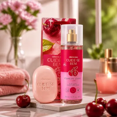 Kit splash sabonete Cuide-se Bem Cereja livre