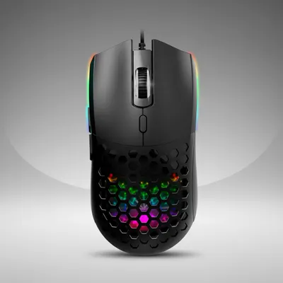 Mouse Gamer K-MEX M136 RGB 7200 DPI 5 Botões USB Preto