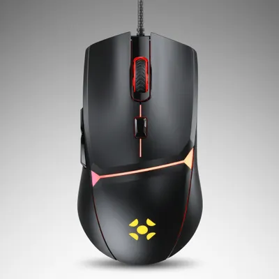 Mouse Gamer Fortrek Crusader RGB 12800 DPI 5 Botões USB Preto